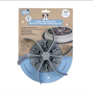 Silicone Slow Feeder Bowl Insert - Nice Paws-  New With Tag